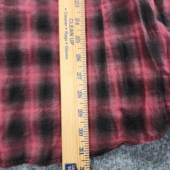 John Varvatos Star USA Men’s Plaid Button Down Red Black Shirt Size XXL - Picture 11 of 13